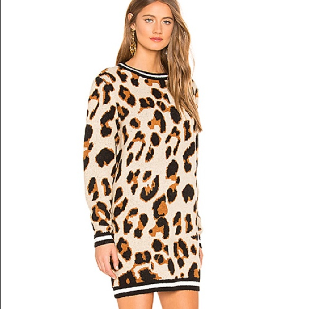 Lovers + Friends Leopard Sweater Dress - Revolve